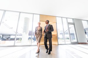 Executives in lobby