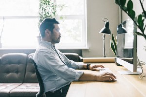 Worker at desk