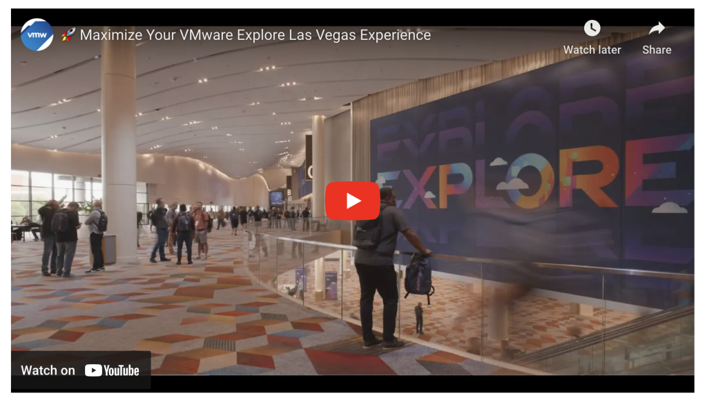 Screenshot for the VMware Explore 2023 promo video featuring Laura Heisman and Joan Stone