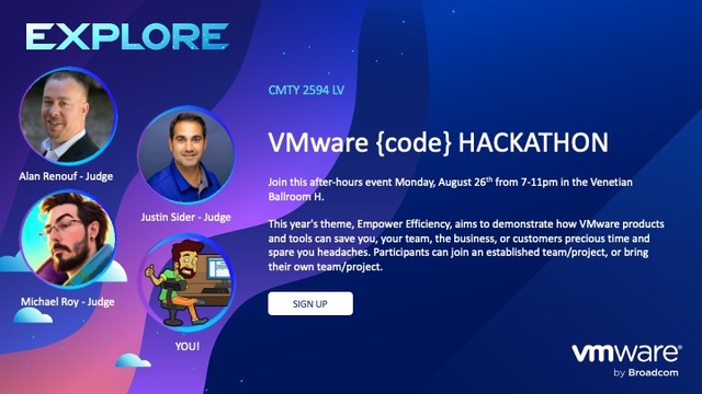 Vmare Coding VMware {code} Hackathon at VMware Explore Las Vegas 2024 - VMware ...