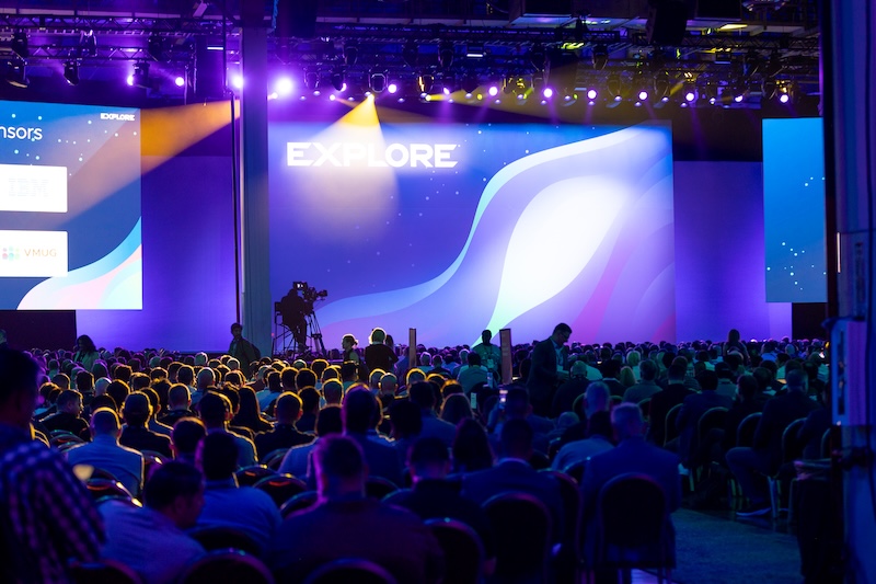 General session stage at VMware Explore 2025 in Las Vegas