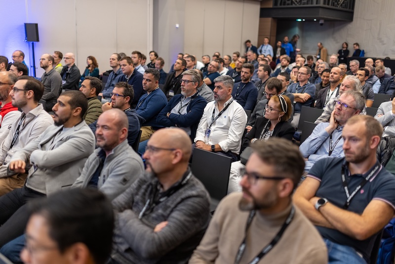 Attendees at Explore on Tour in Paris in a session audience