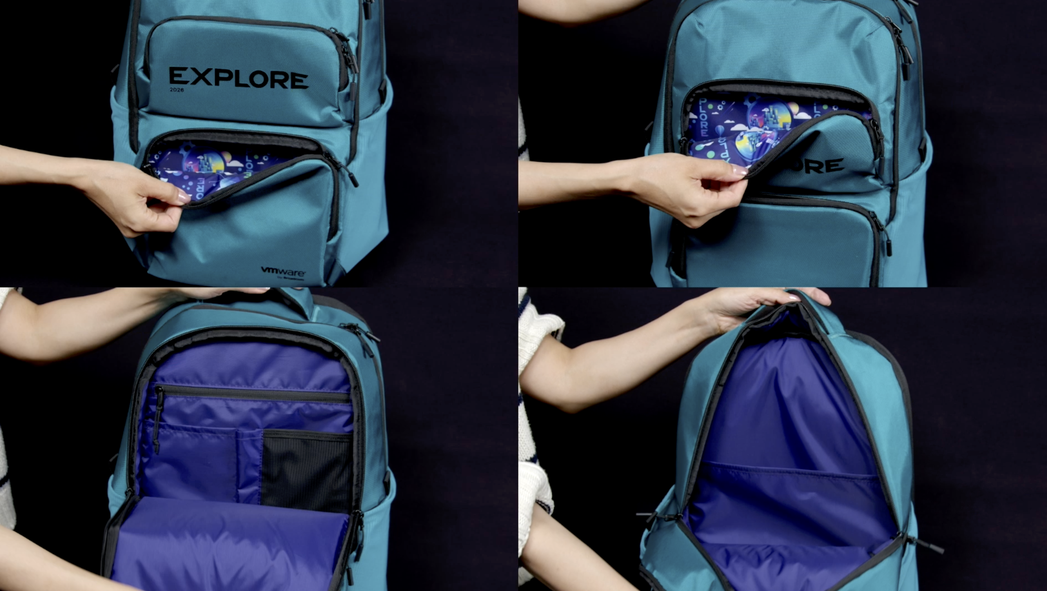 VMware Explore 2026 event backpack interior pockets