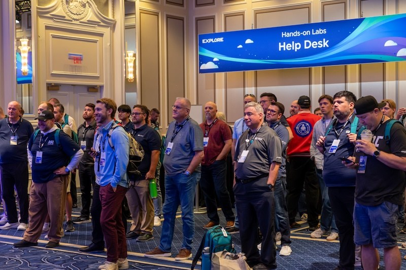 Attendees participating in VMware Odyssey at Hands-on Labs