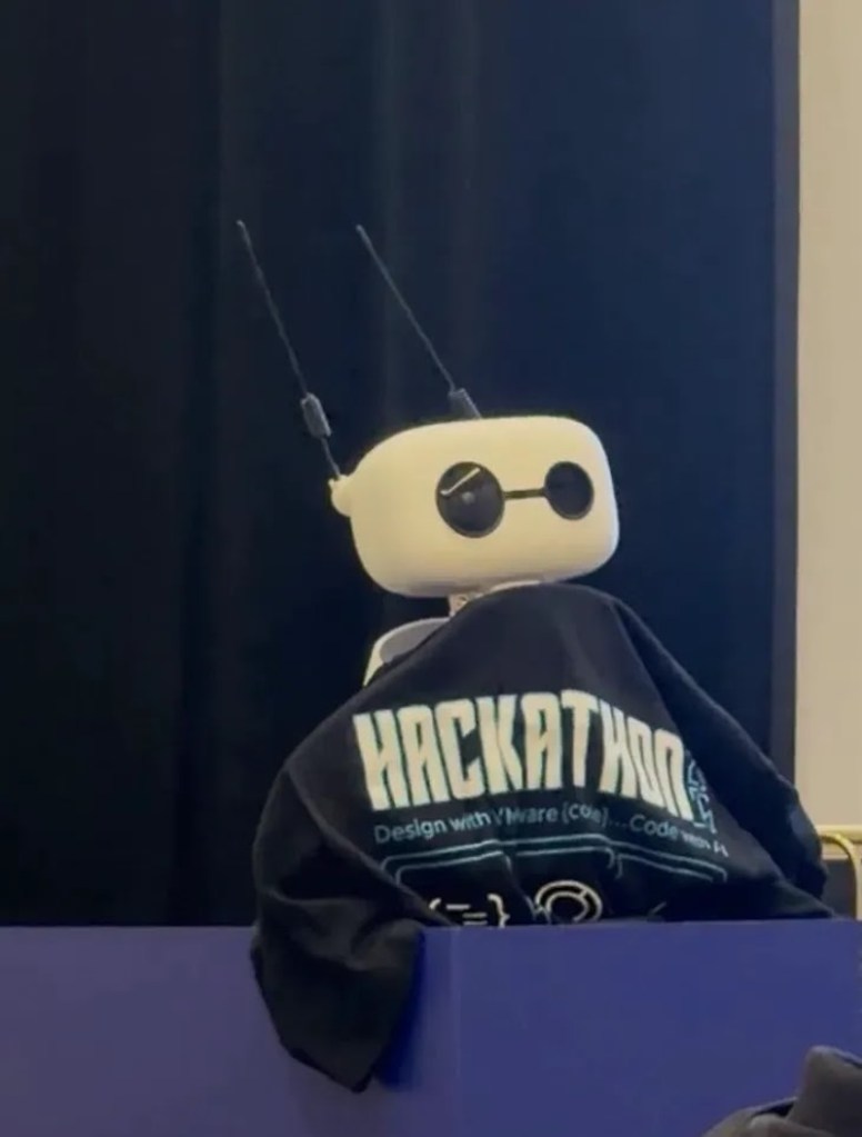 Robot at the Hackathon at VMware Explore in Las Vegas
