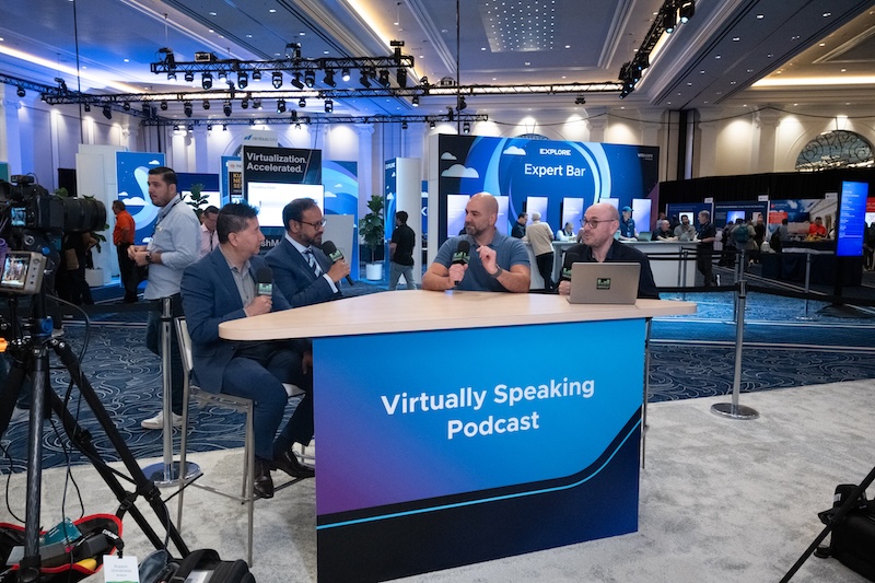 Virtually Speaking Podcast interviews in The Hub at VMware Explore