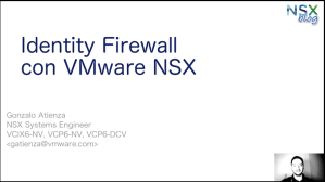 Demo de Identity Based Firewall con VMware NSX