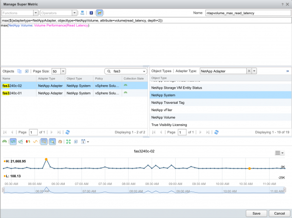 Super Metrics in Action with NetApp - VMware Cloud Management Blog