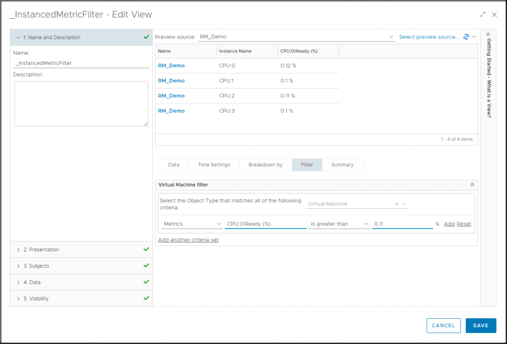 Vrealize Operations 8.2 Views: Filter Enhancements - Vmware Cloud 