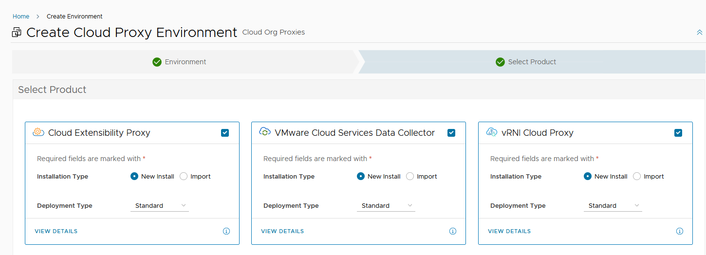 Creating a new Cloud Proxy environment in vRealize Suite Lifecycle Manager 8.6