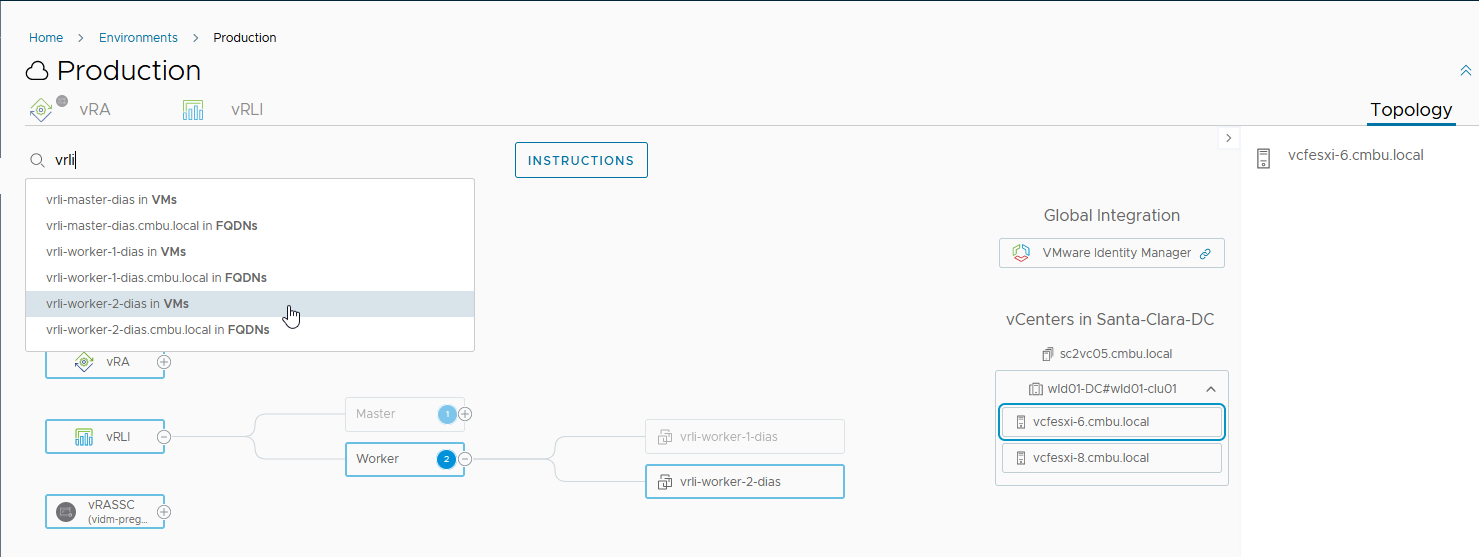 The new Topology View in vRealize Suite Lifecycle Manager 8.6