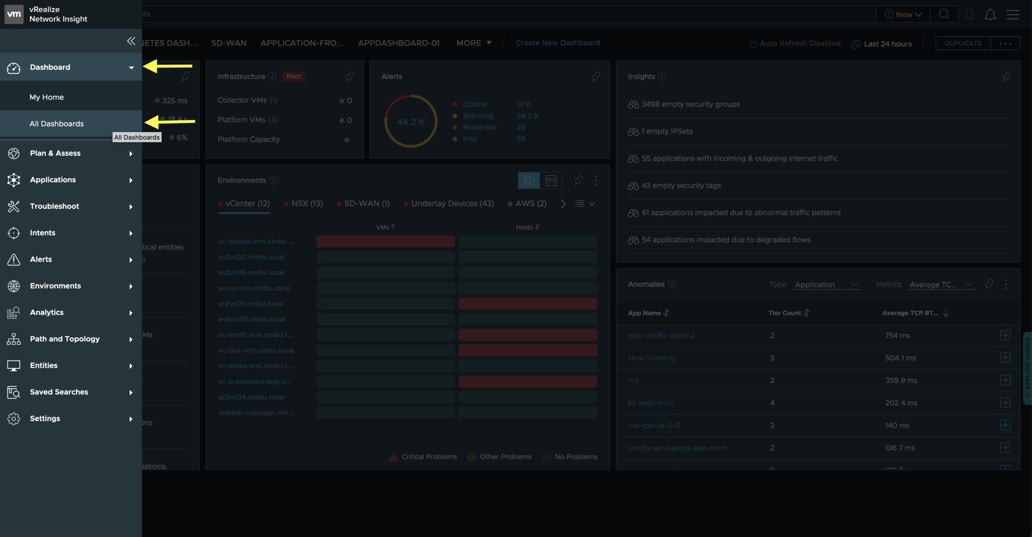 An Introduction To Dashboards In VMware Aria Operations For Networks 6. ...