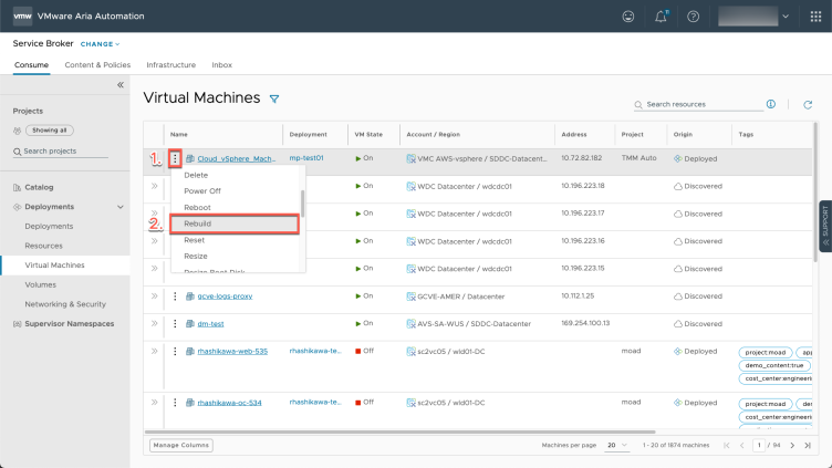 VMware Aria Automation May (8.12.1) - Rebuild A VSphere Virtual Machine ...