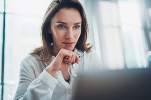woman developer working