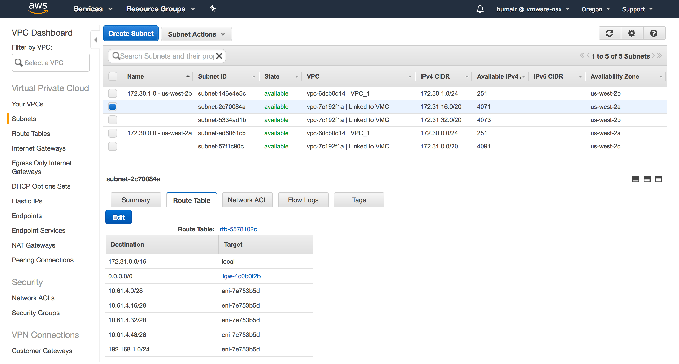 VMware Cloud on AWS with NSX: Communicating with Native AWS