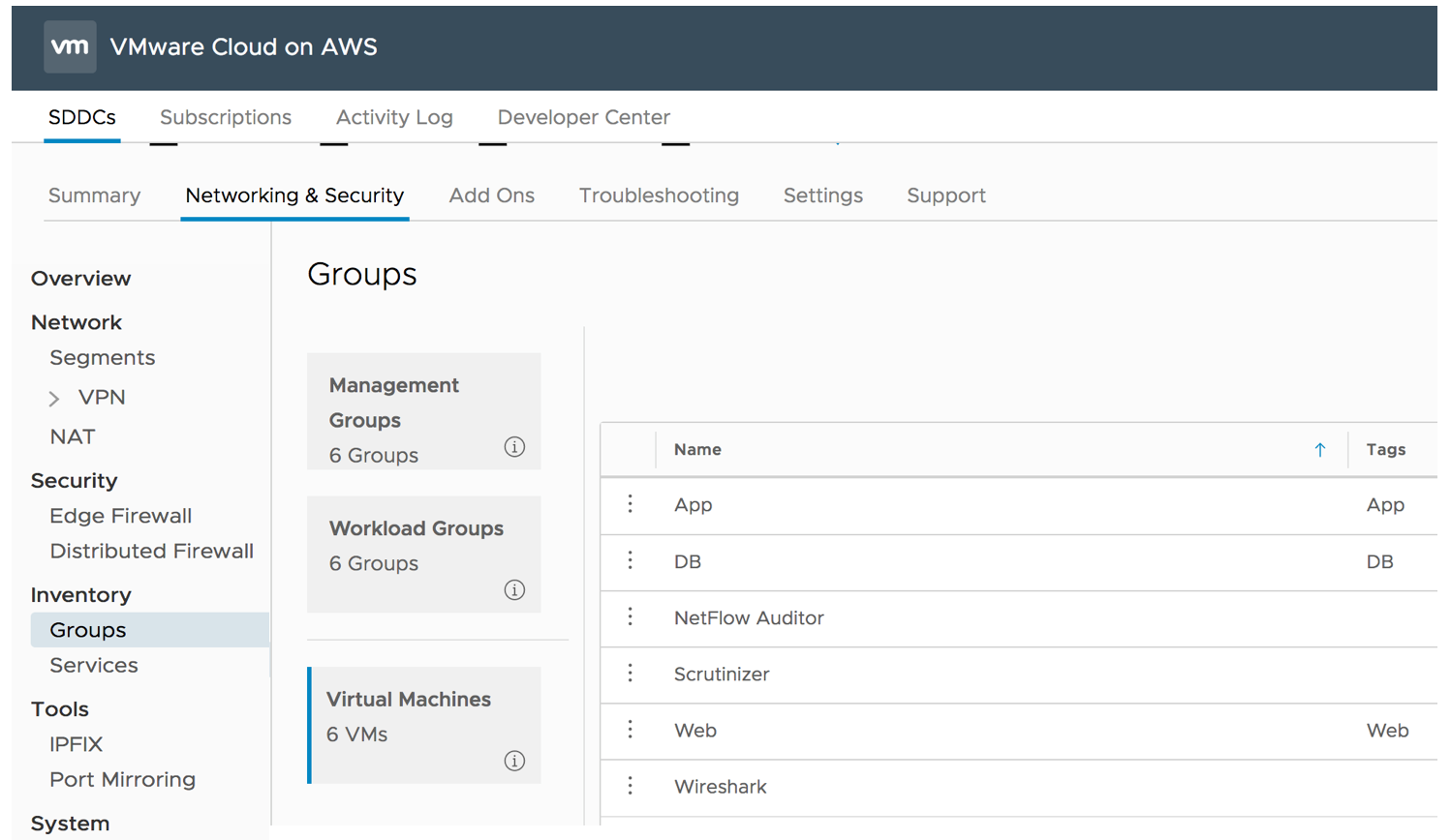 VMware Cloud on AWS: Advanced Security with NSX-T SDDC
