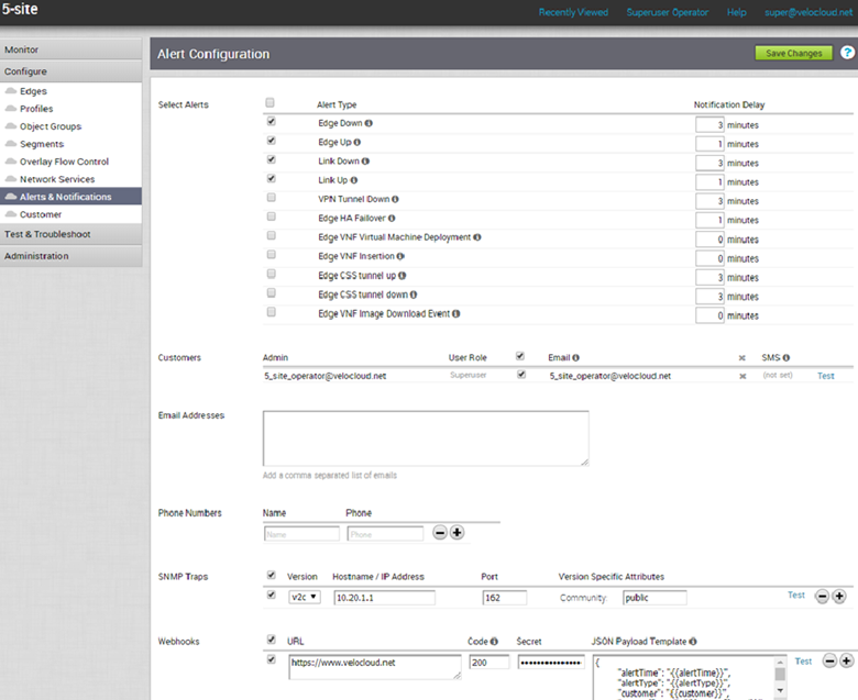 Screenshot from the VMware SASE Orchestrator