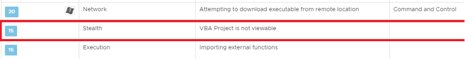 NSX Detects VBA Project is not Viewable