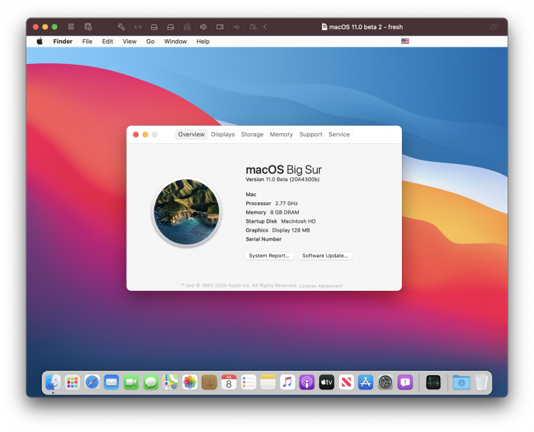big sur and vmware fusion