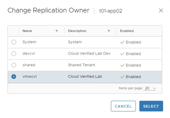 Change replication owner