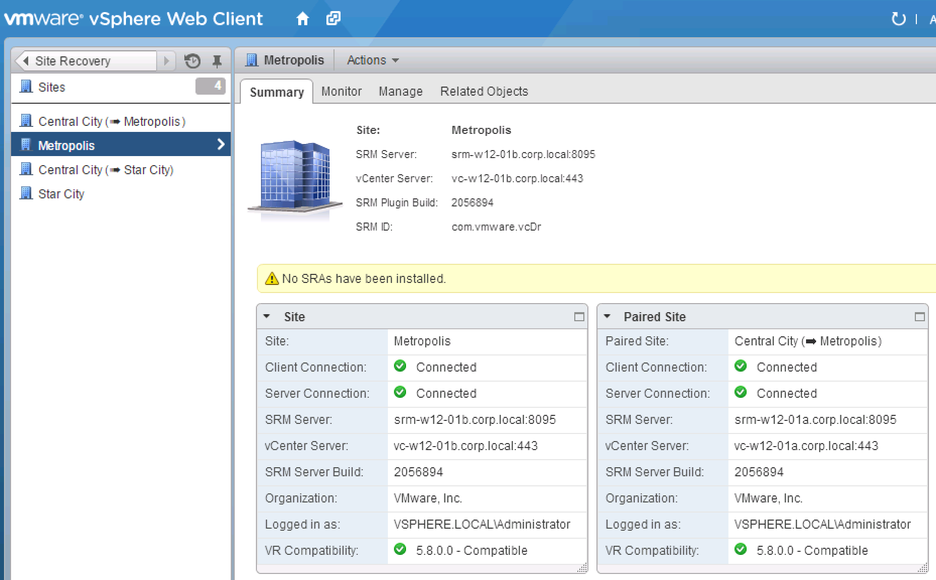 Vmware 12.1. Программное обеспечение SRM /. ITENDER. Metropolis сайт заявки. SRM MICB.