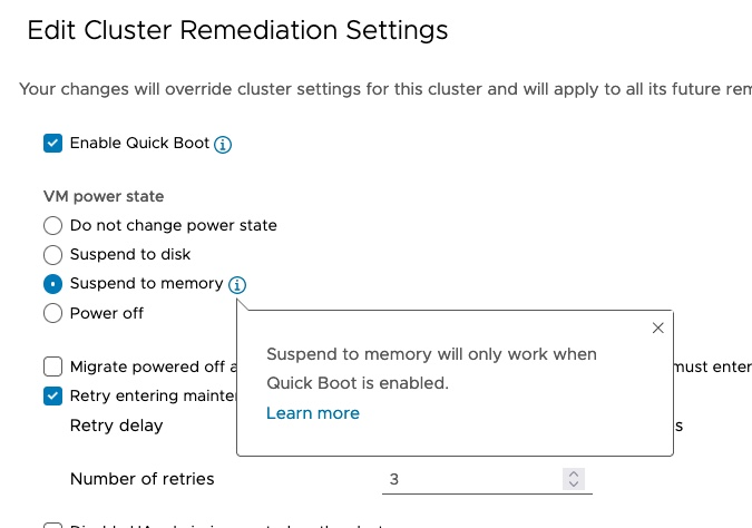 vSAN 7 U2 vSphere Quick Boot