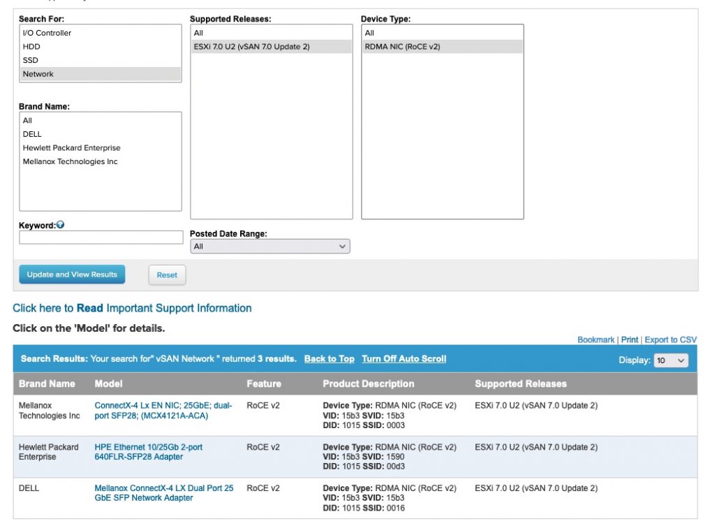 vSAN 7 Update 2 RDMA