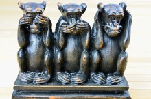 See no evil brass monkeys