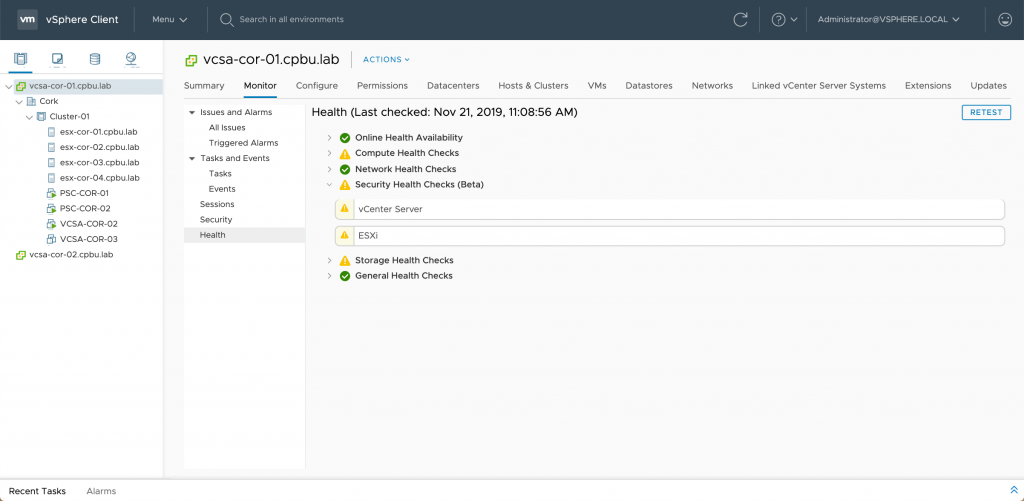 VMware Security Advisories in vSphere Health - VMware vSphere Blog