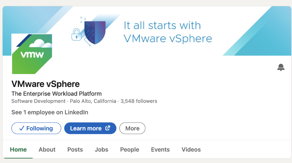VMware vSphere LI page