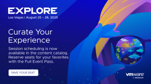 Explore. Las Vegas | August 25 - 28, 2025. Curate your experience. Session scheduling is now available in the content catalog. Reserve seats for your favorites with the Full Event Pass. Save your seat.