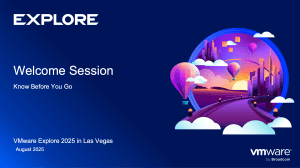 Online Welcome Session for VMware Explore 2025 in Las Vegas