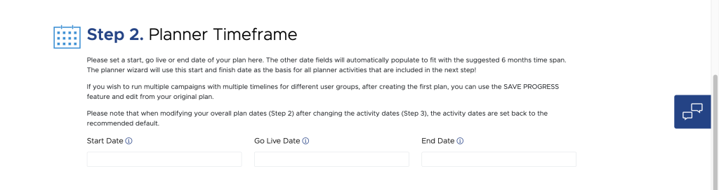 Planner timeframe